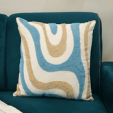 “Coastal Flow” Textured Cushion Cover