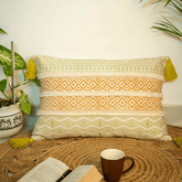 Multicolor Hand Block Printed Decorative Pillow Cover 16x24 In