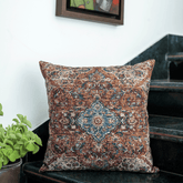 "Rust Haven" Digitally Printed Cotton Cushion Cover