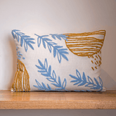 "Golden Fern" Tufted Cushion Cover