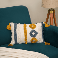 "Tassel Tango" Lumbar Cushion Cover