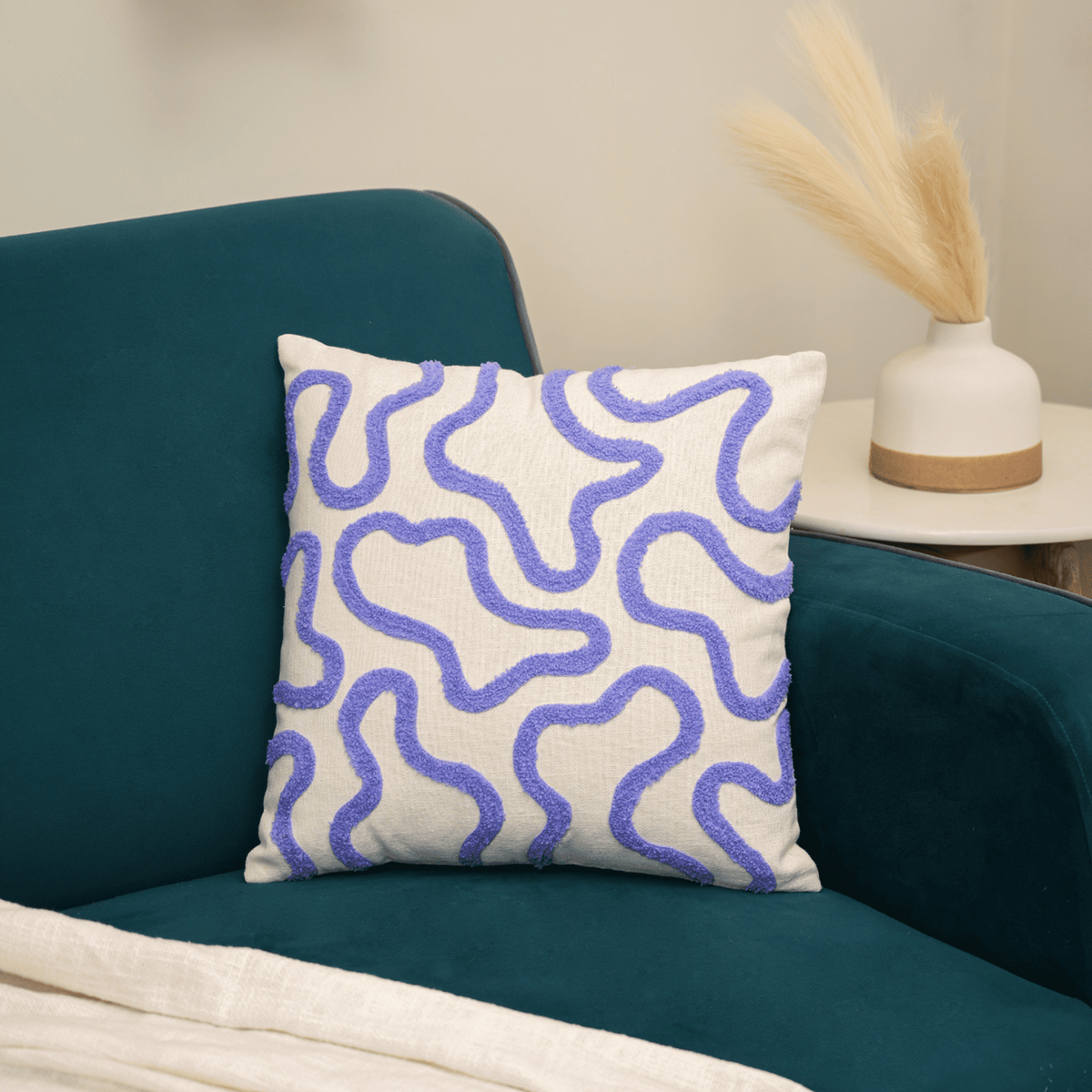 Wavy Whimsy Abstract Cushion Cover