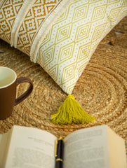 Multicolor Hand Block Printed Decorative Pillow Cover 16x24 In