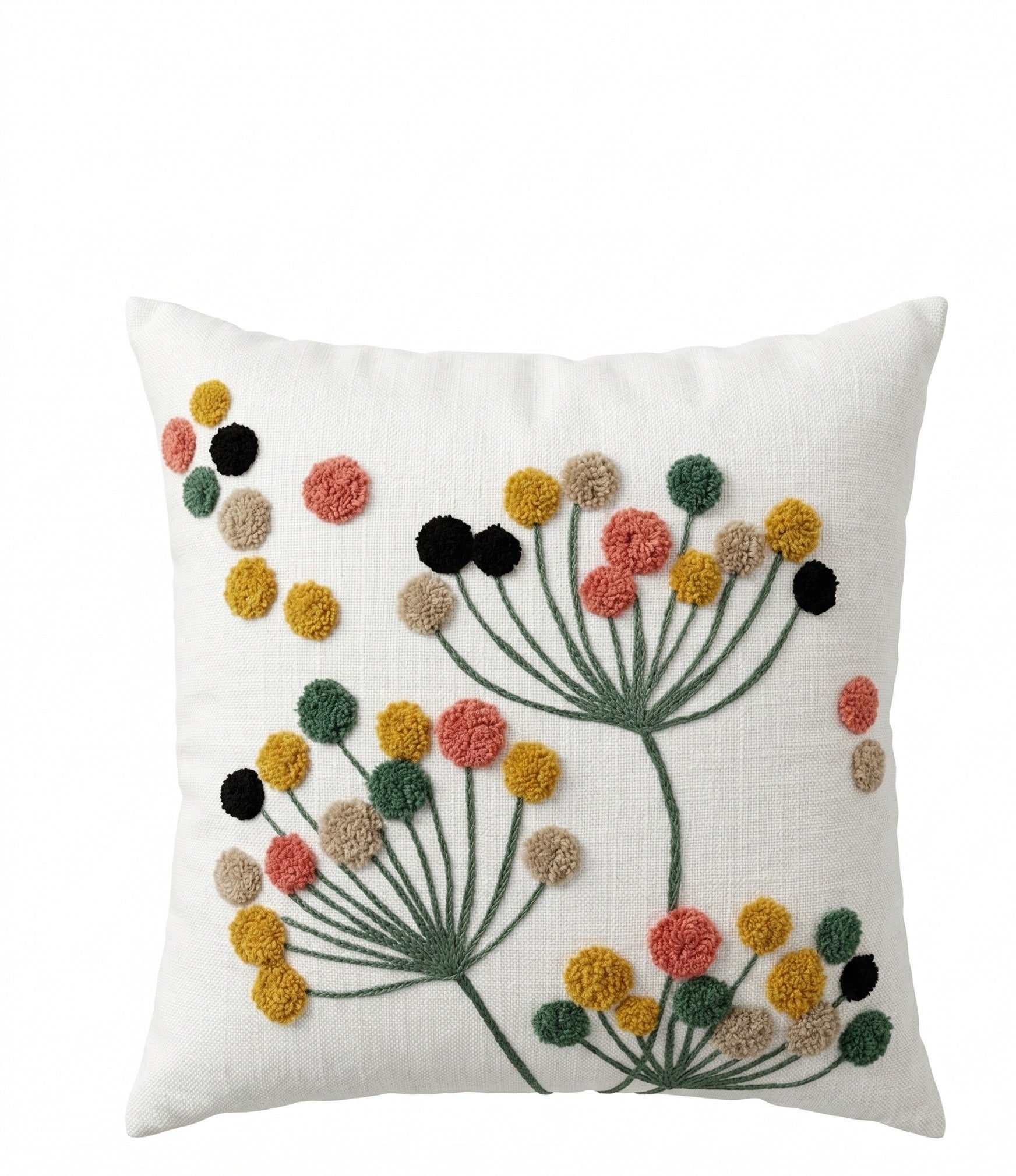 Vibrant Meadow Tufted Pillow Cover – Bohemian Home Decor