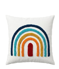 Tufted Rainbow Textured Cotton Cushion Cover
