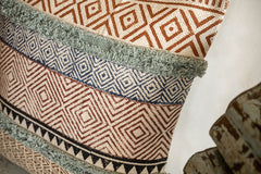 Rustic Color Hand Block Printed Cushion Cover