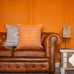 "Sunset Nomad" Embroidered Cushion Cover