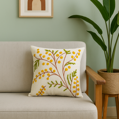 Sunny Sprig Punch Needle Cushion Cover