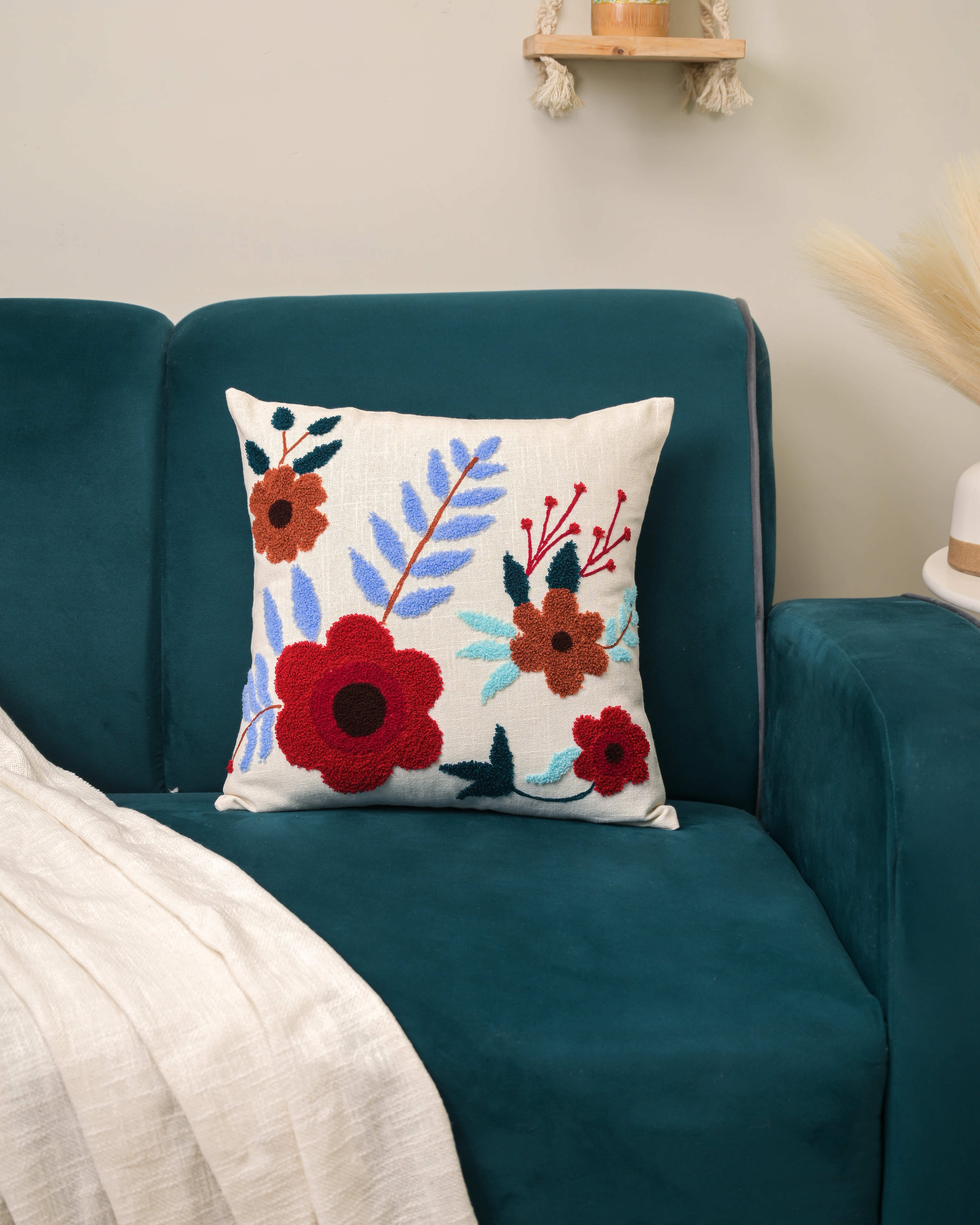 Bloom Pop Punch Needle Cushion Cover