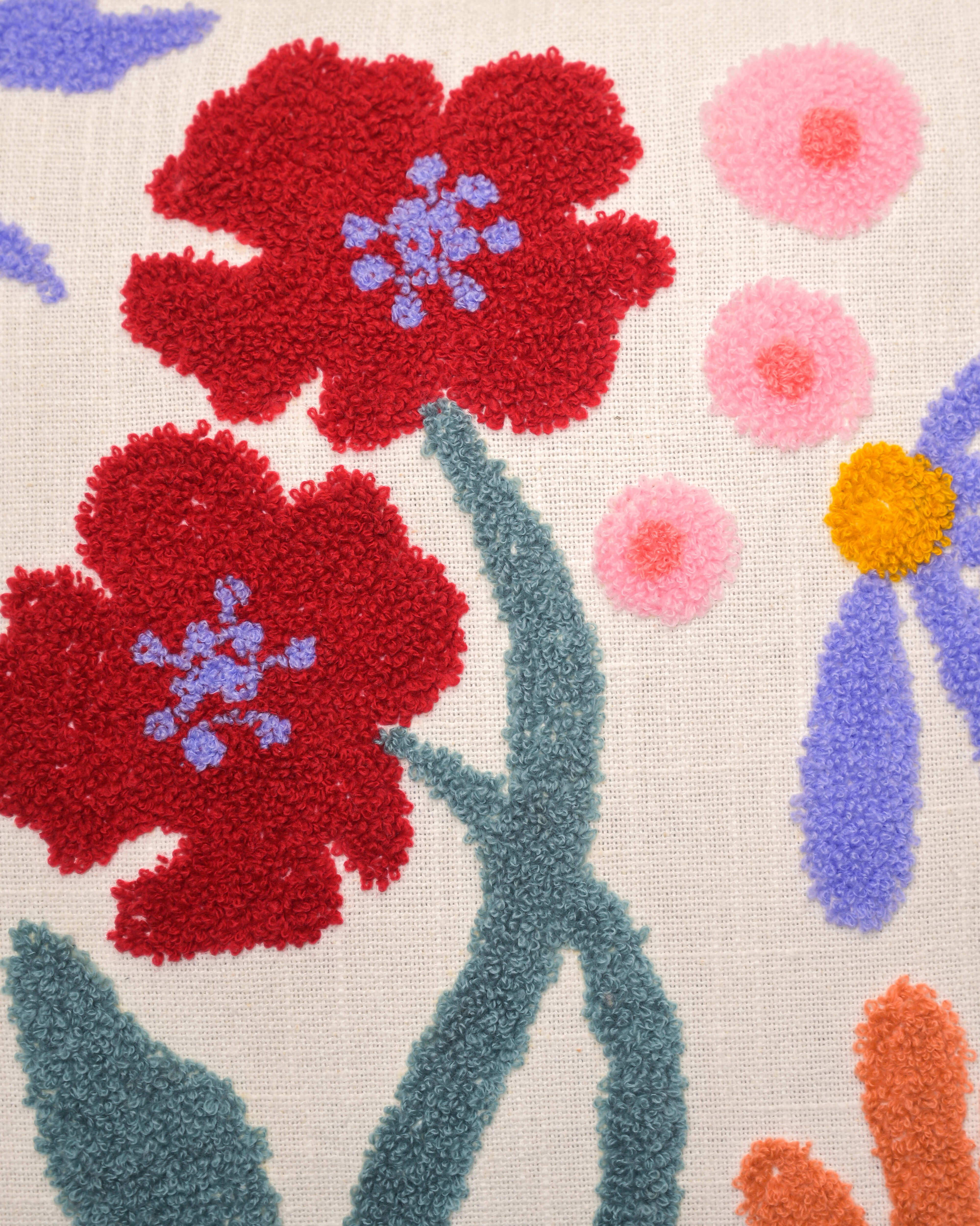 Flower Fest Embroidered Cushion Cover