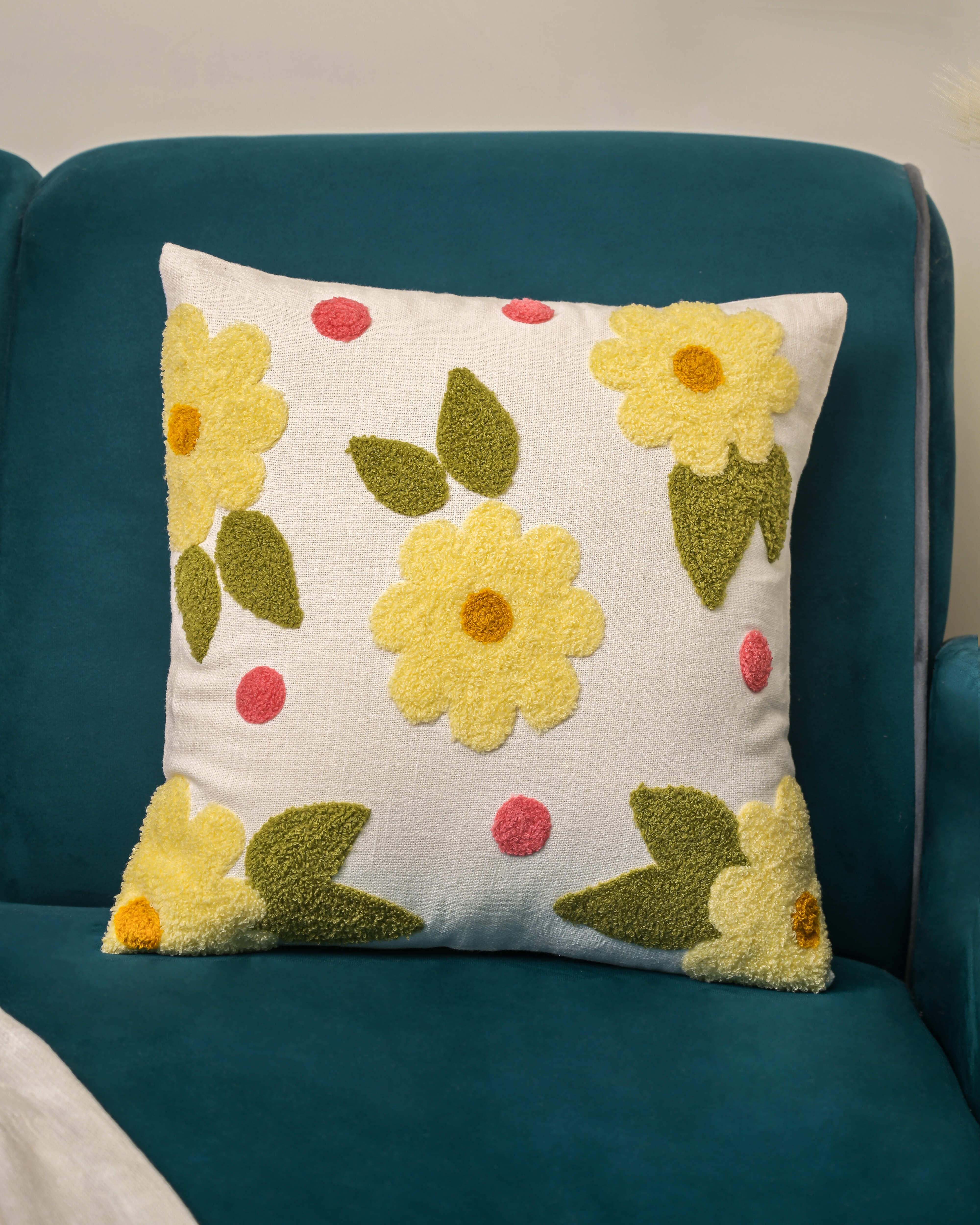 Multicolor Embroidered Cushion Cover