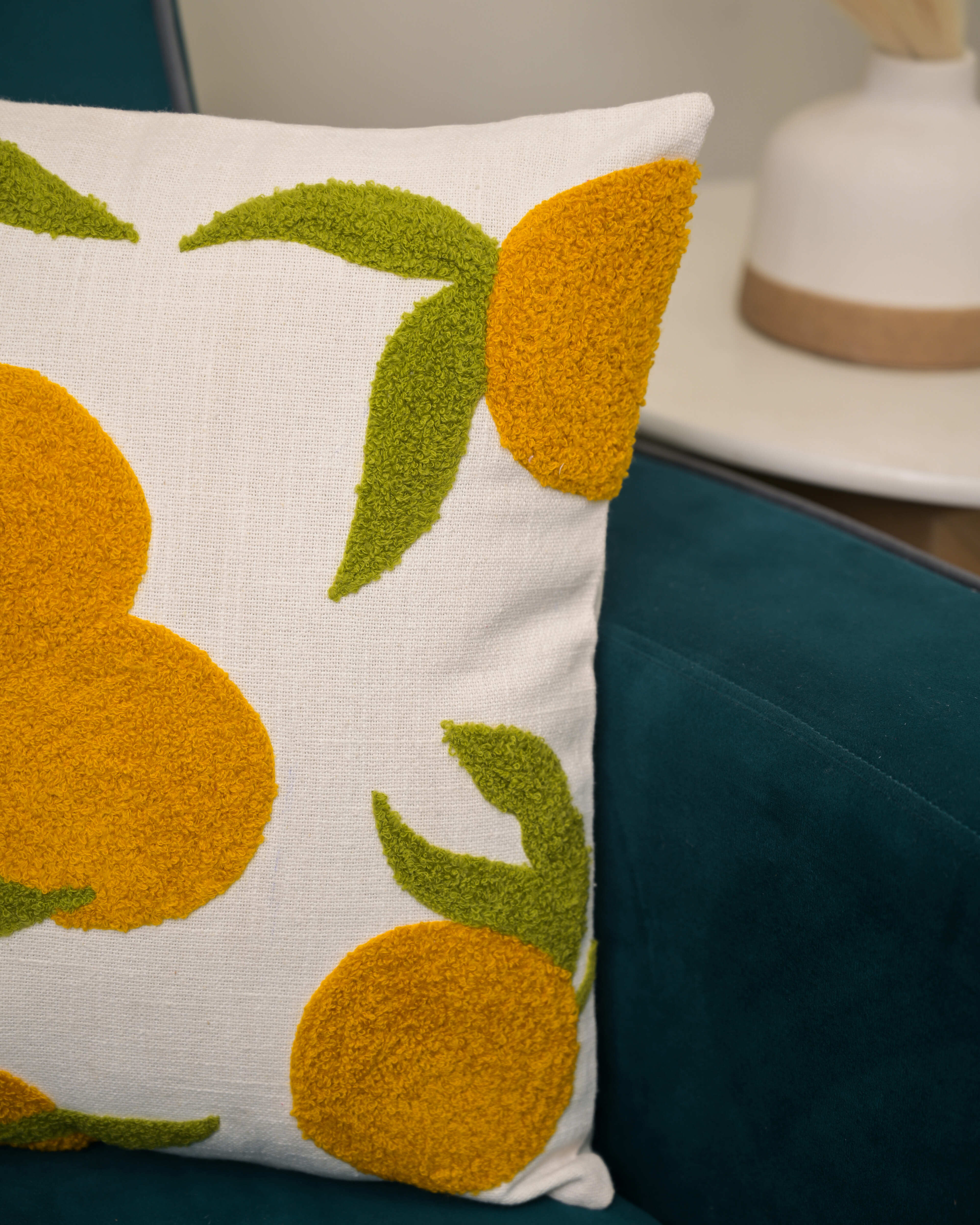 Citrus Pop! Punch Needle Cushion Cover