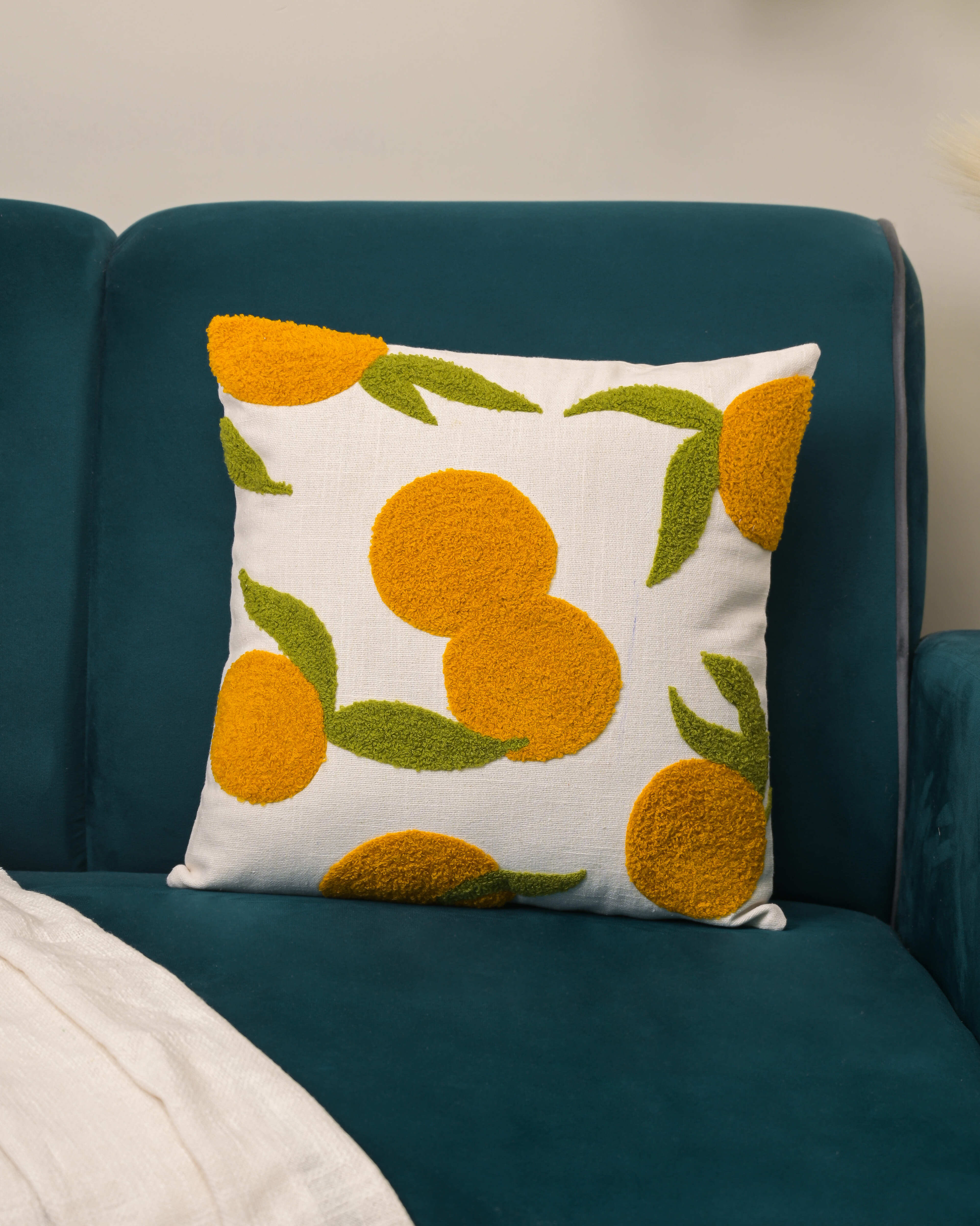 Citrus Pop! Punch Needle Cushion Cover