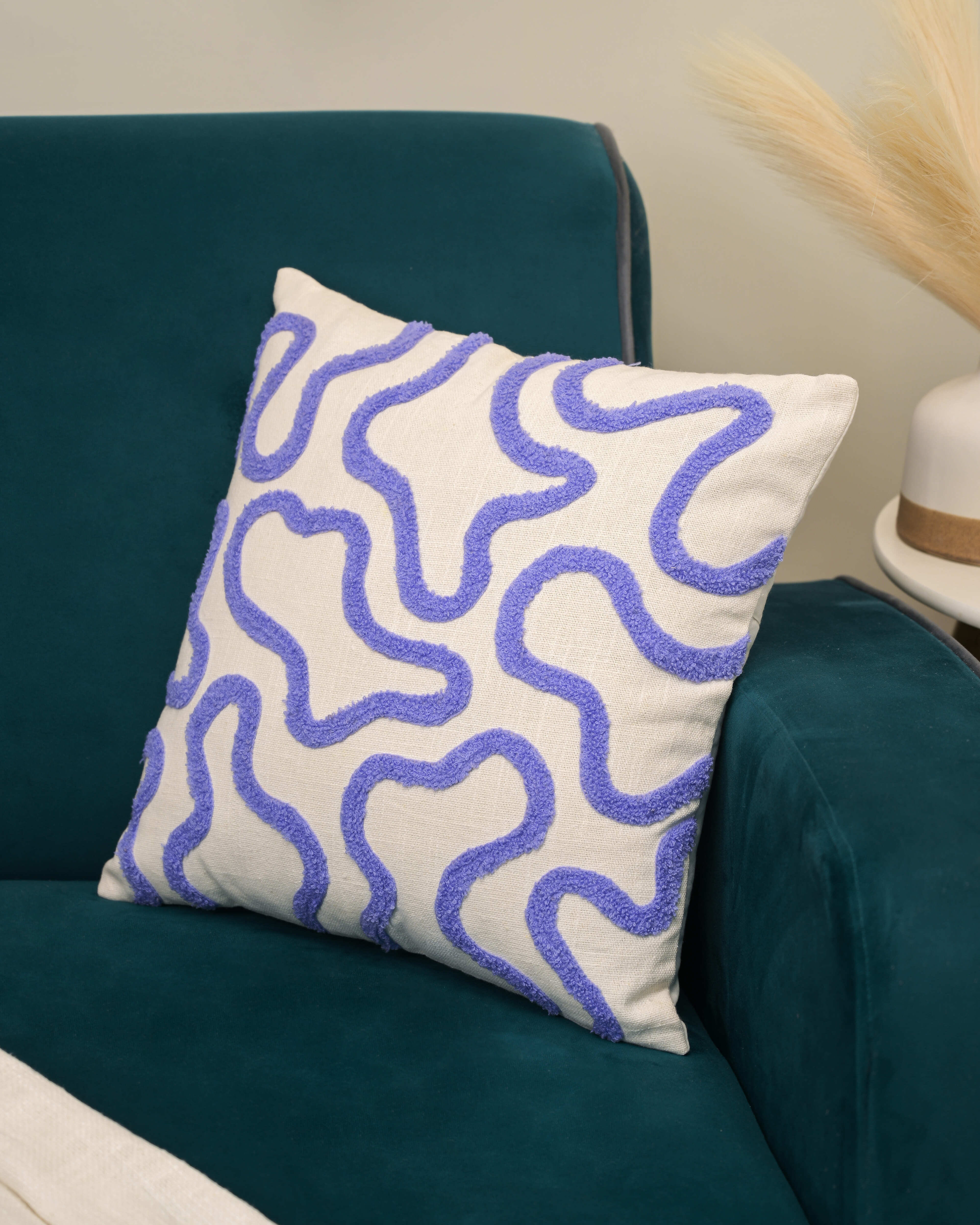 Wavy Whimsy Abstract Cushion Cover
