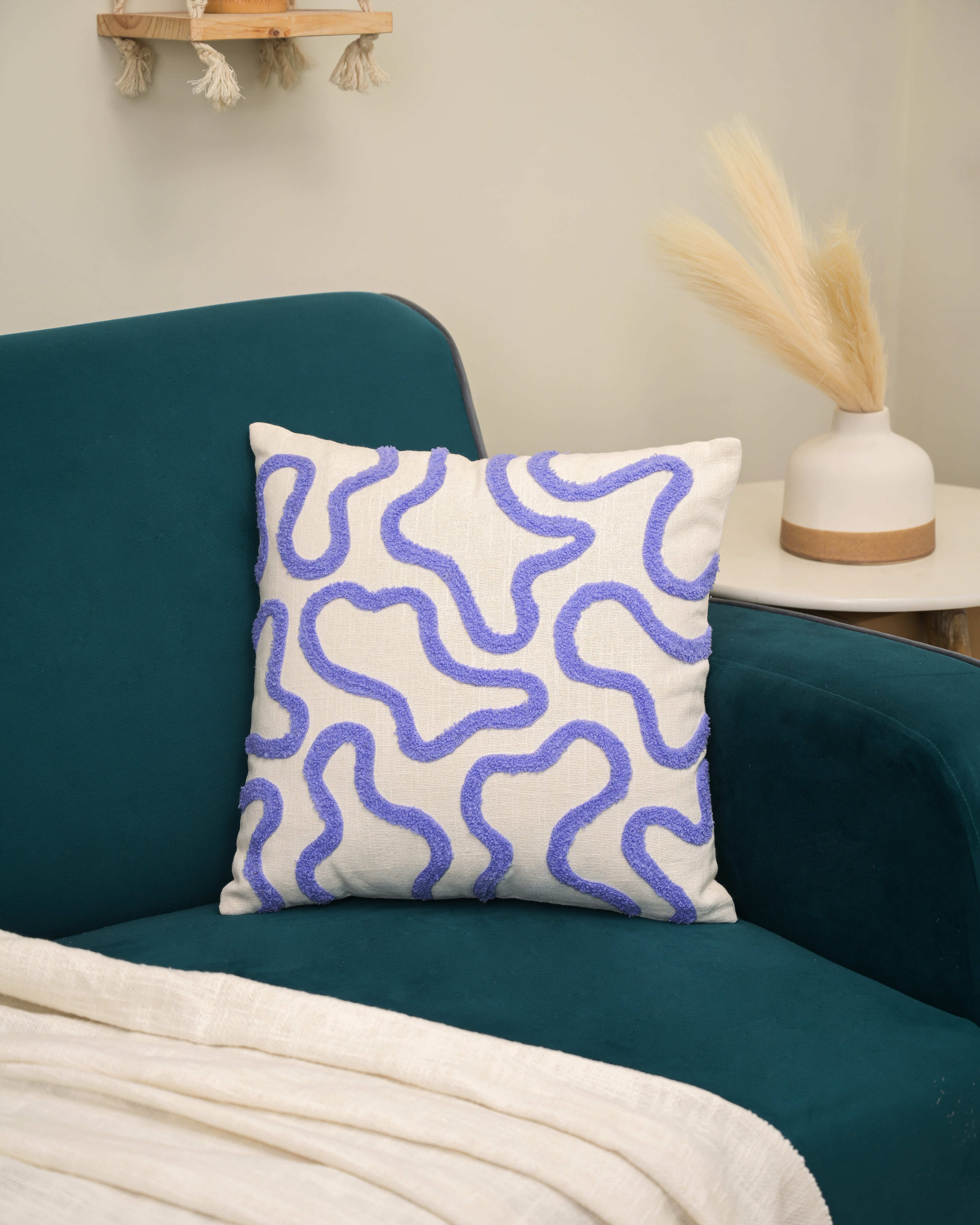 Wavy Whimsy Abstract Cushion Cover