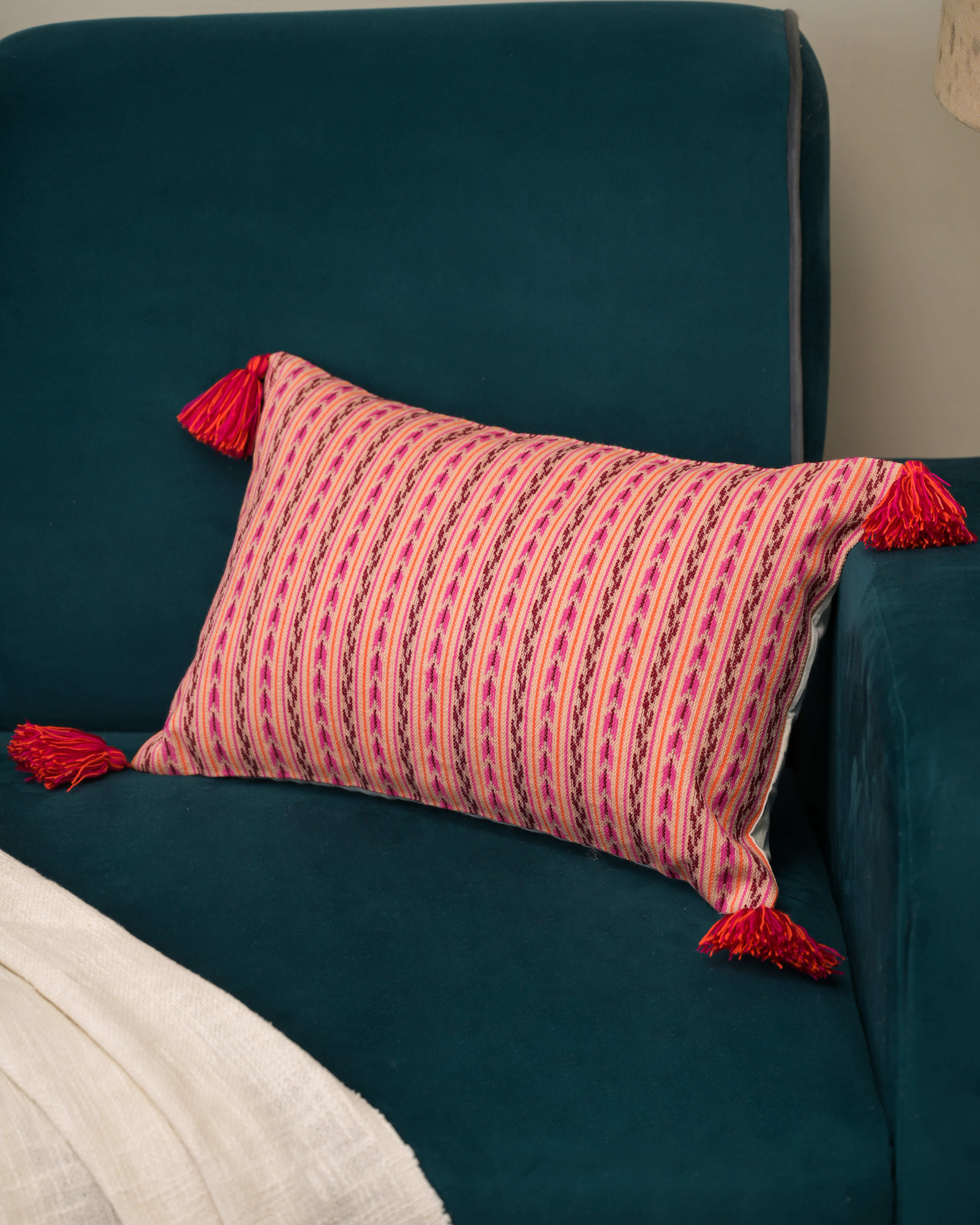 Rani Stripe Tassel Cushion Cover
