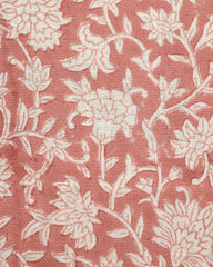 “Blush Bloom” Handblock Cushion Cover