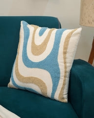 “Coastal Flow” Textured Cushion Cover