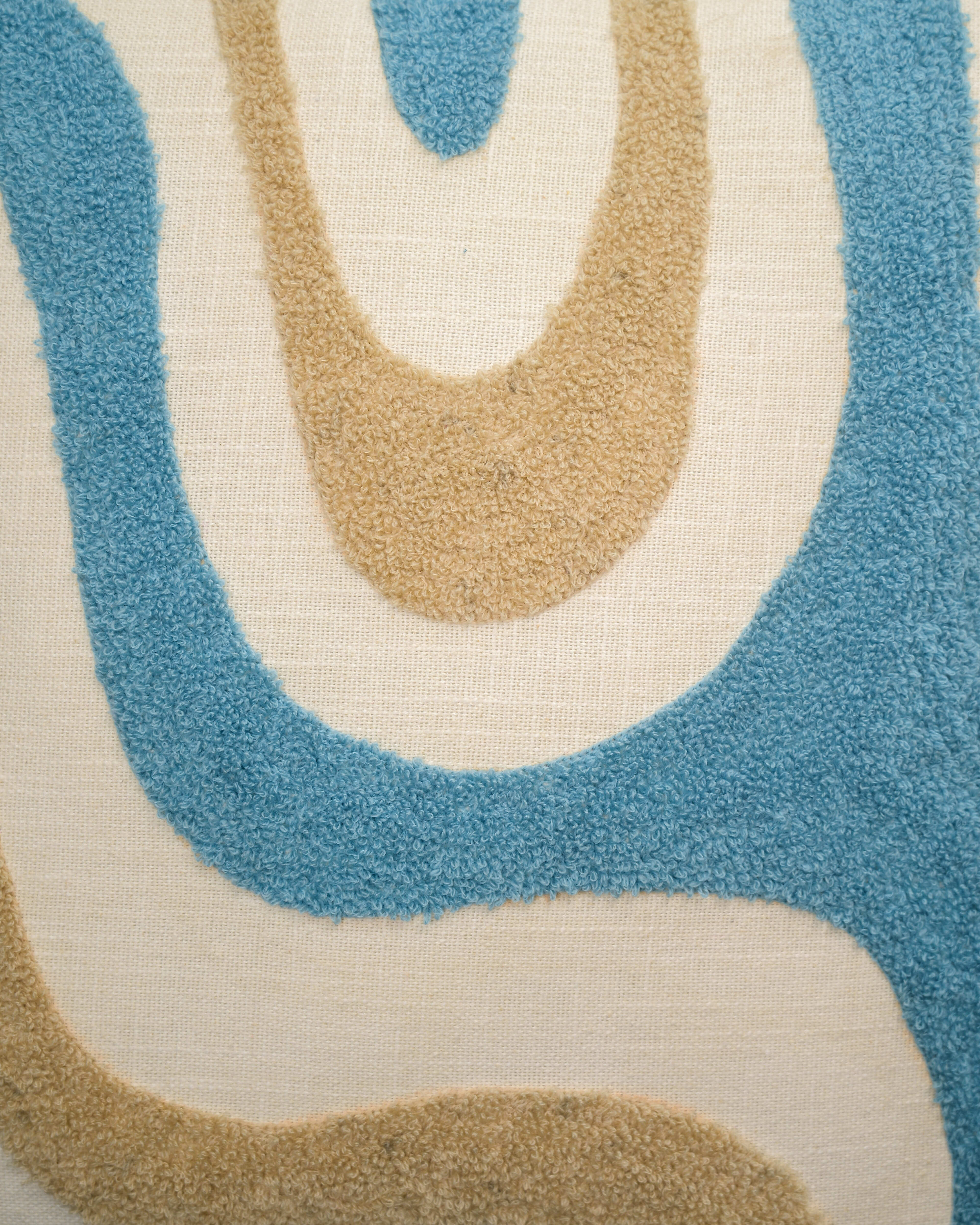 “Coastal Flow” Textured Cushion Cover