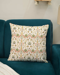 “Heritage Bloom” Printed Cushion Cover