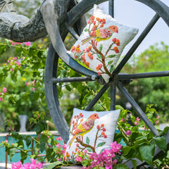Hand Embroidered Birds Of Paradise Cushion Cover for Sofa