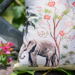 "Garden Parade" Digitally Printed Cotton Cushion Cover