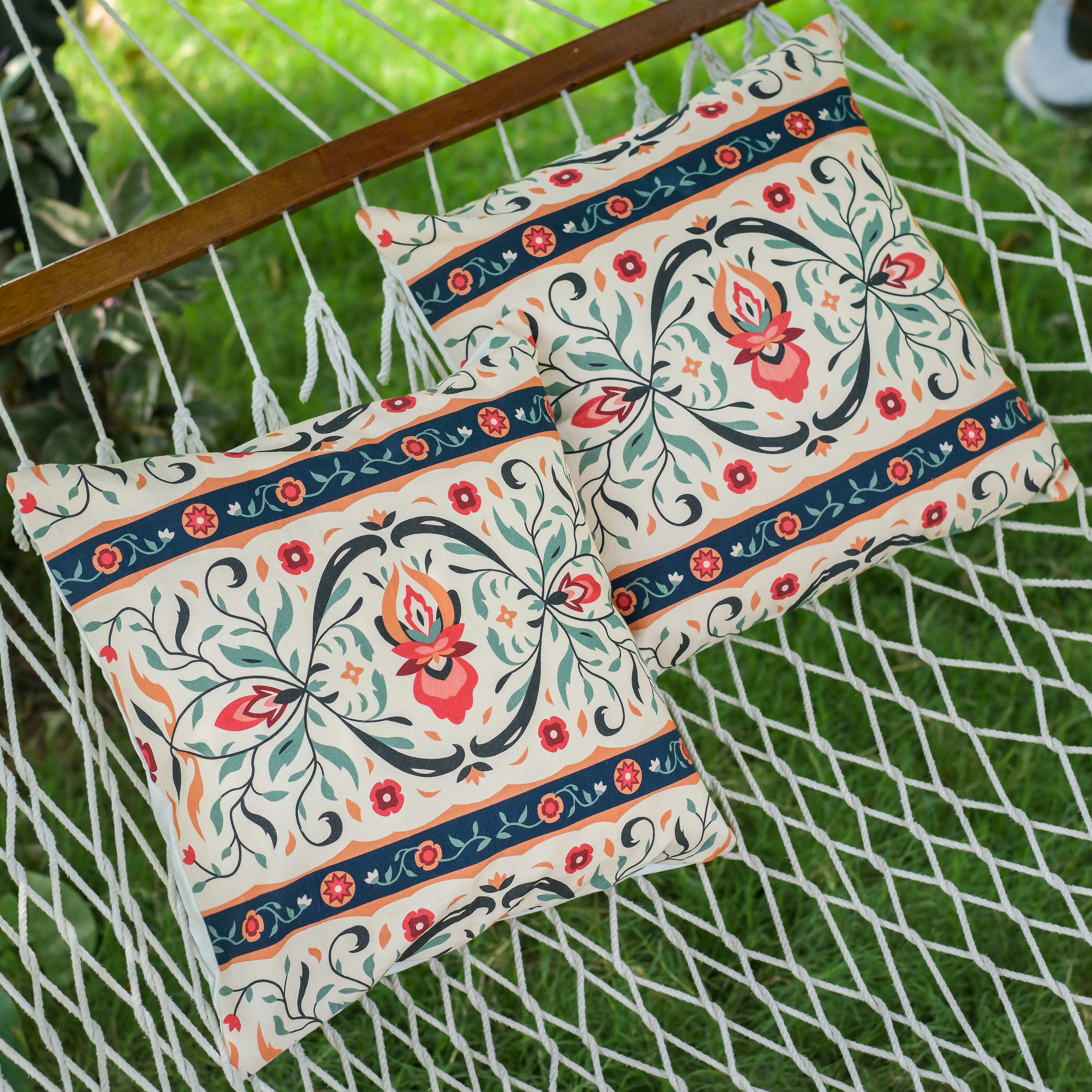 "Garden Reverie" Digitally Printed Cushion Cover