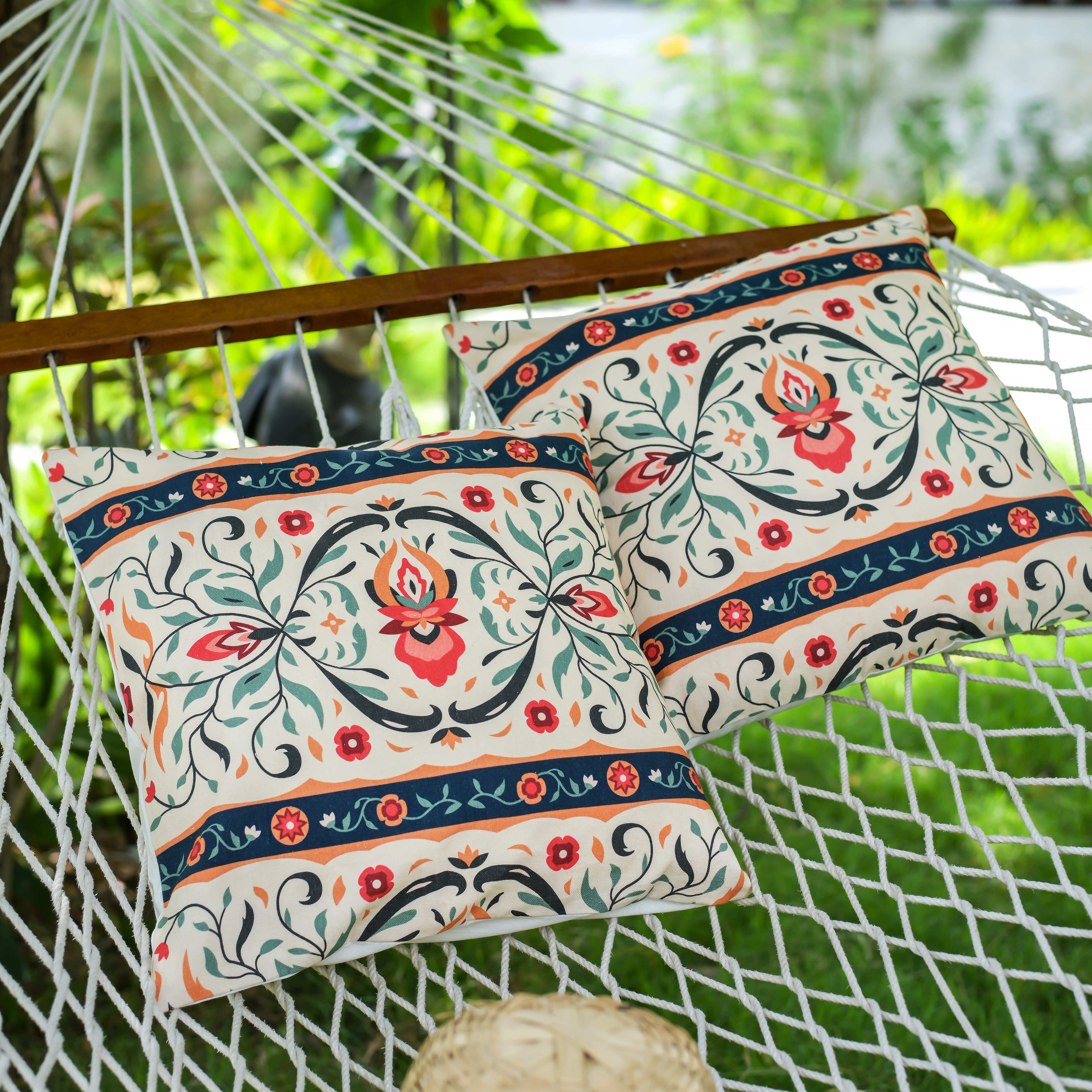 "Garden Reverie" Digitally Printed Cushion Cover