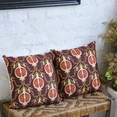 "Pomegranate Song" Digitally Printed Cushion Cover