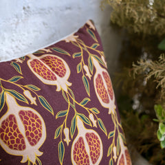 "Pomegranate Song" Digitally Printed Cushion Cover