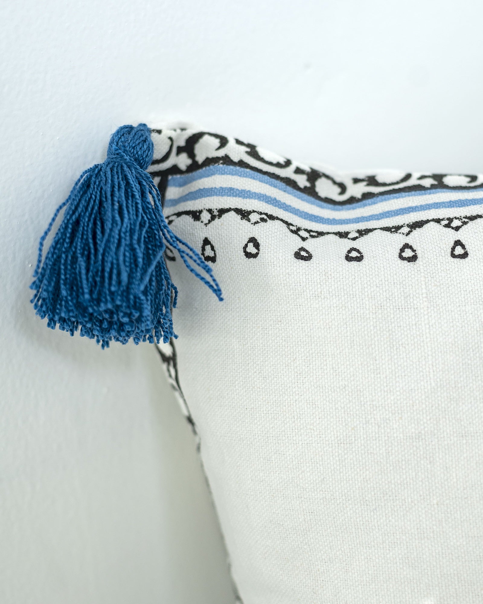 Mandala Hand Block Printed Off White Decorative Cushion Cover