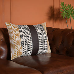 "Desert Rhythm" Hand Block Printed Cushion Cover