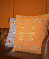 "Sunset Nomad" Embroidered Cushion Cover