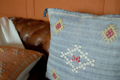 "Indigo Nomad" Embroidered Cushion Cover